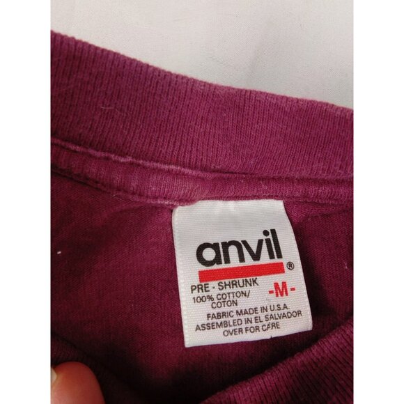 Woman's Anvil Red Sun Short Sleeve Tee Shirt Size Medium - Picture 2 of 3